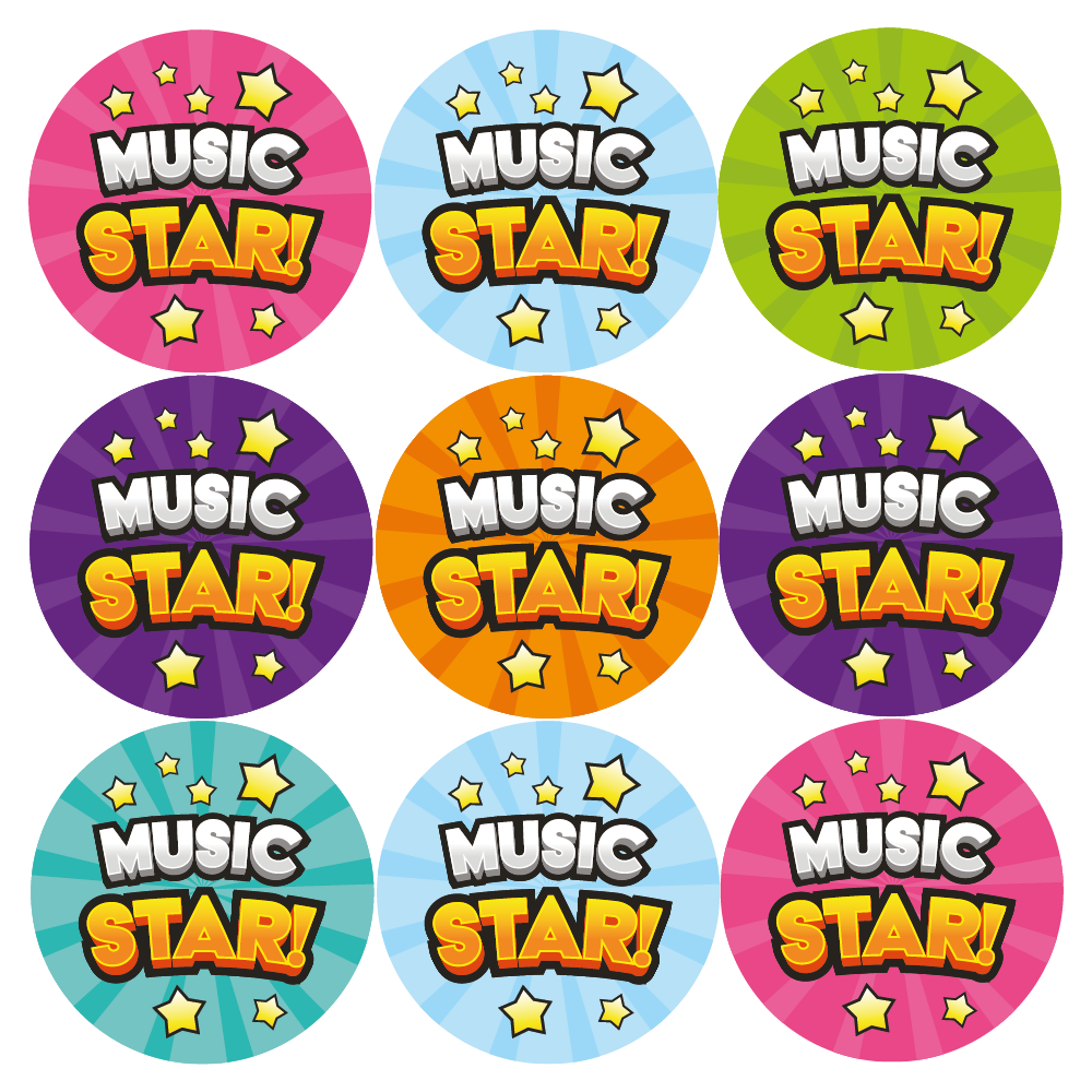 234 Piano Awards 30 Mm Reward Stickers For School Teachers, Parents And Nursery