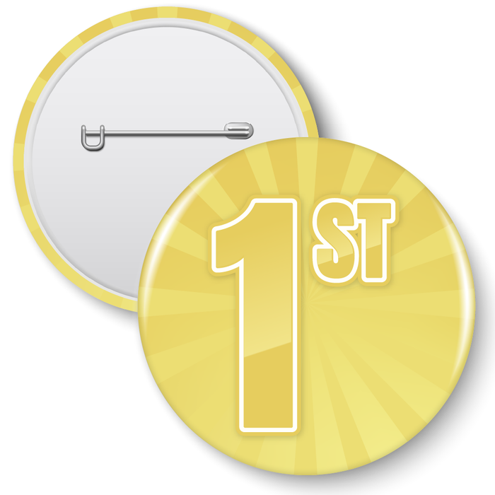 10 Gold 1st Place Sports Day Reward Badges (38mm)