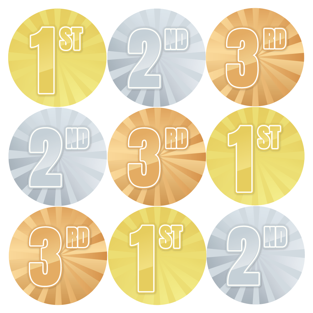 1st, 2nd, 3rd Place Sports Day Reward Stickers — MyClassroom