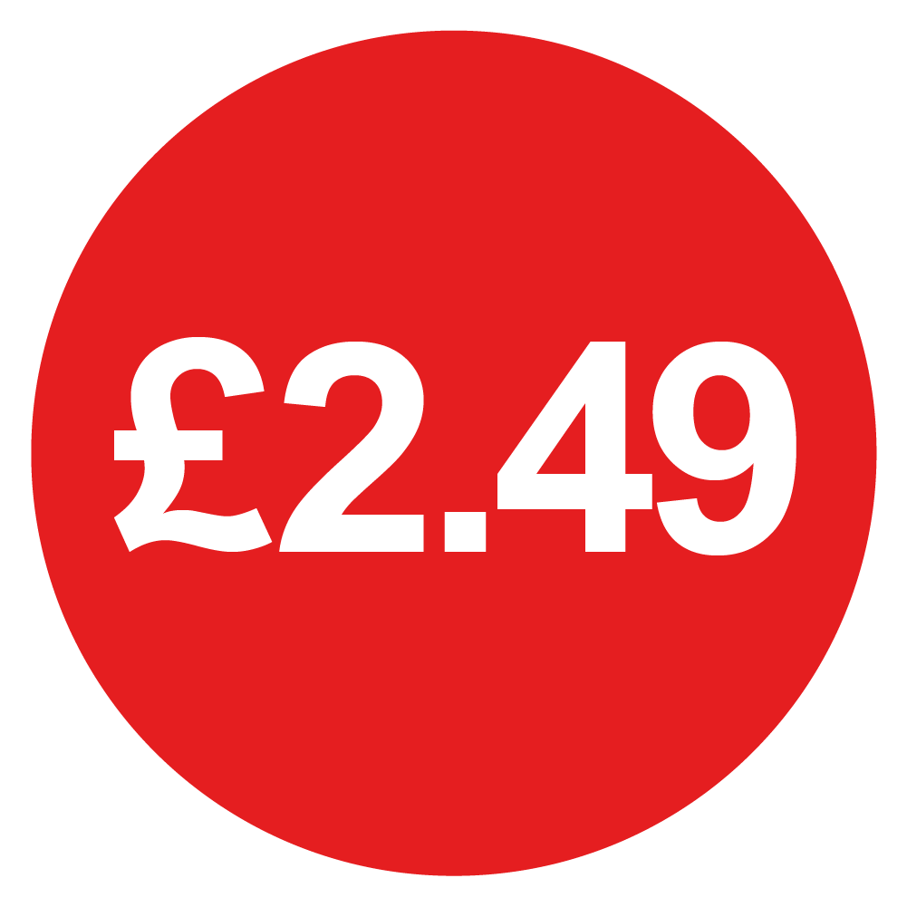 144 30mm Red Price Stickers for School Summer Fairs, Shops, Car Boot S ...