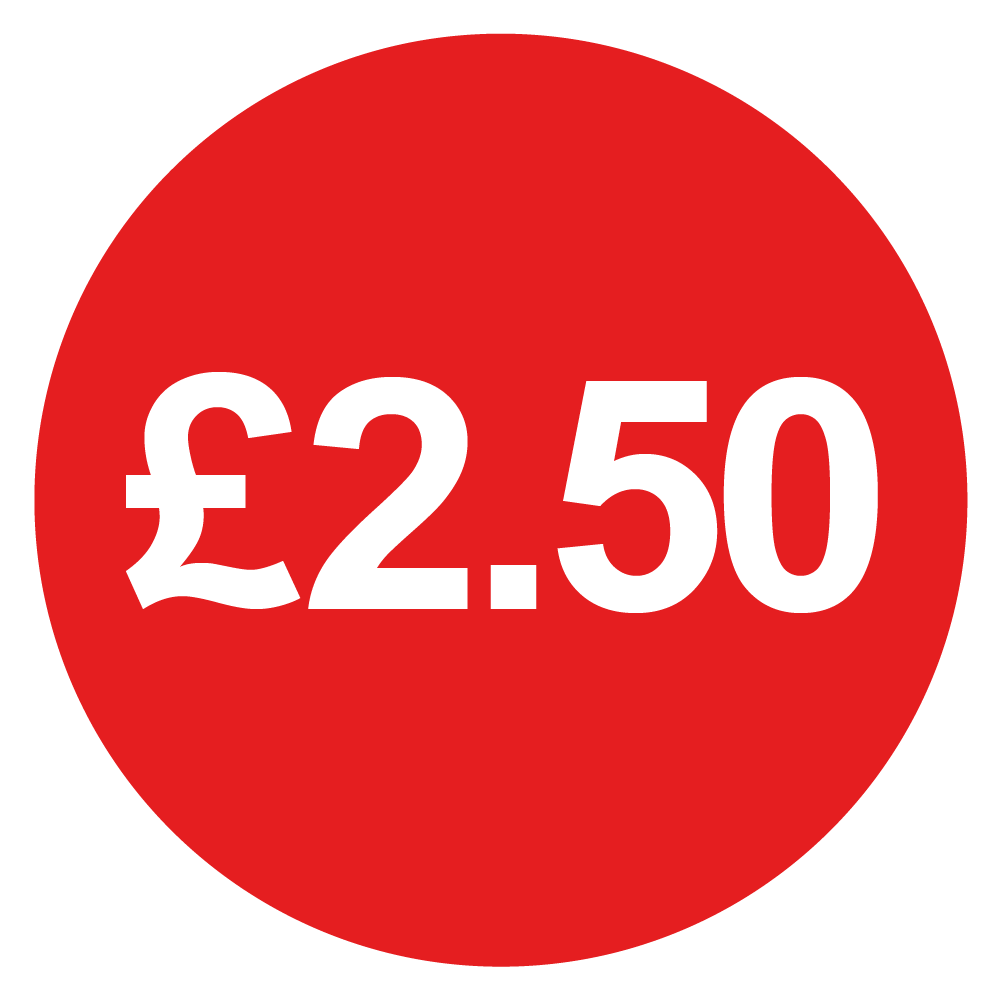 144 30mm Red Price Stickers for School Summer Fairs, Shops, Car Boot S ...