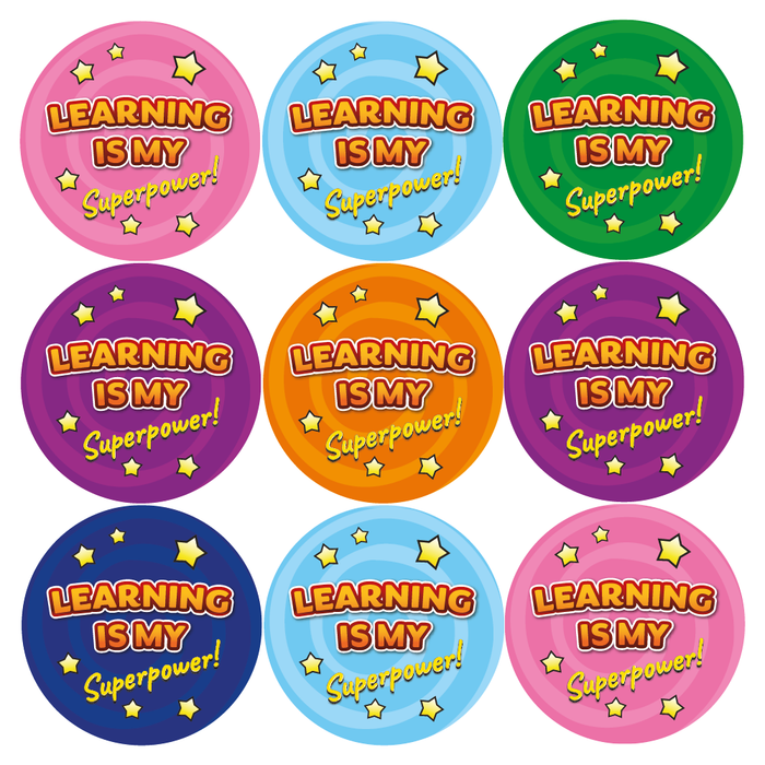 Learning is my Superpower Reward Stickers