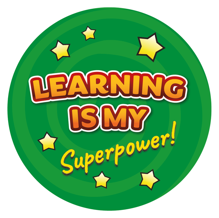 Learning is my Superpower Reward Stickers