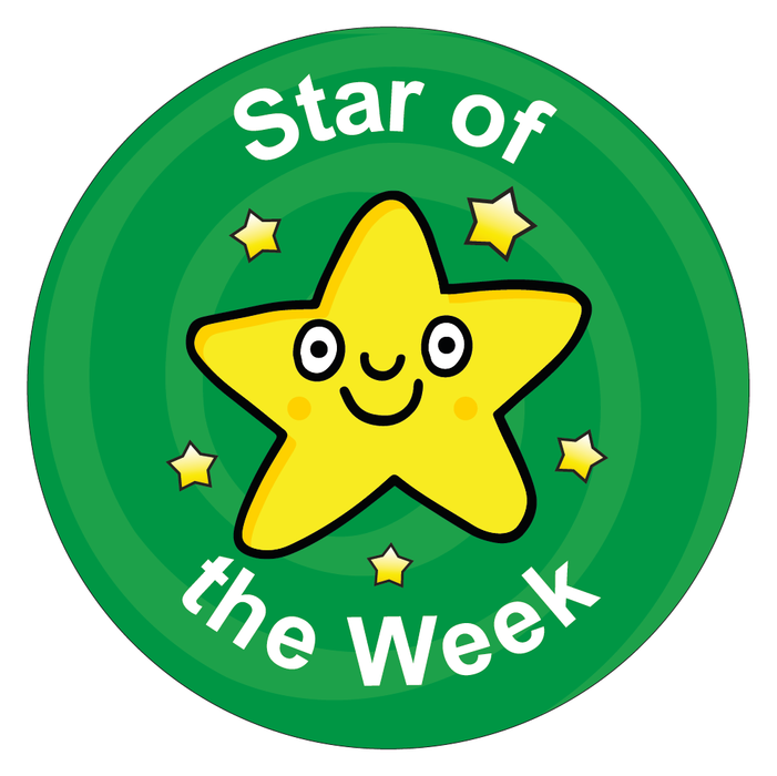 Smiling Star of the Week Reward Stickers