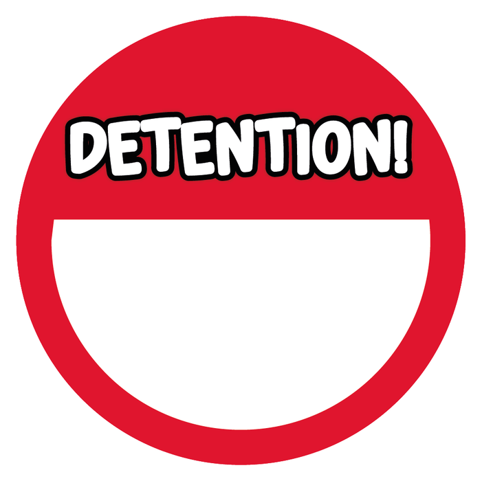 School Detention Stickers