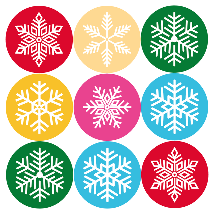 Festive Christmas Snowflake Stickers
