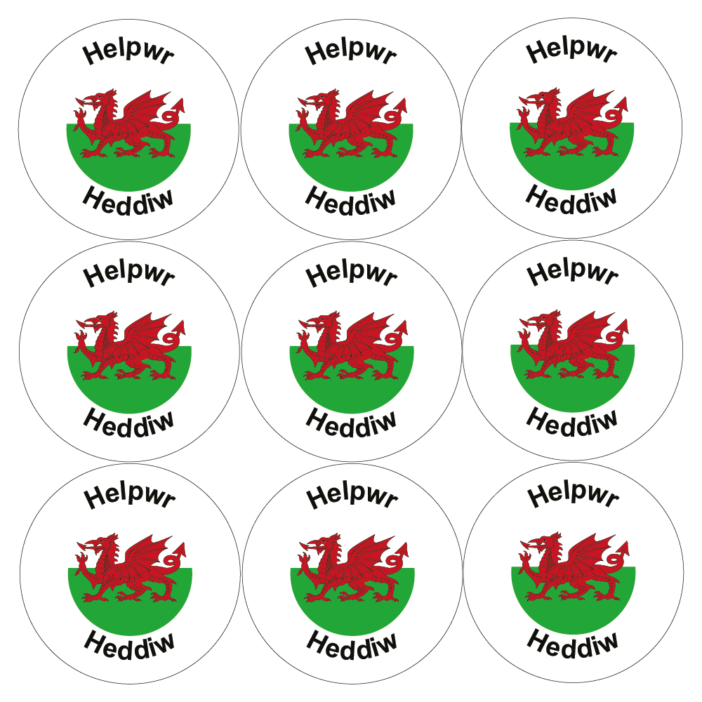 Helpwr Heddiw Welsh Flag Reward Stickers — MyClassroom