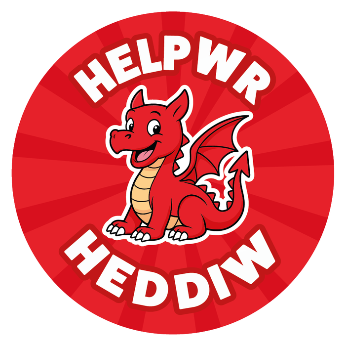 Helpwr Heddiw Welsh Dragon Reward Stickers