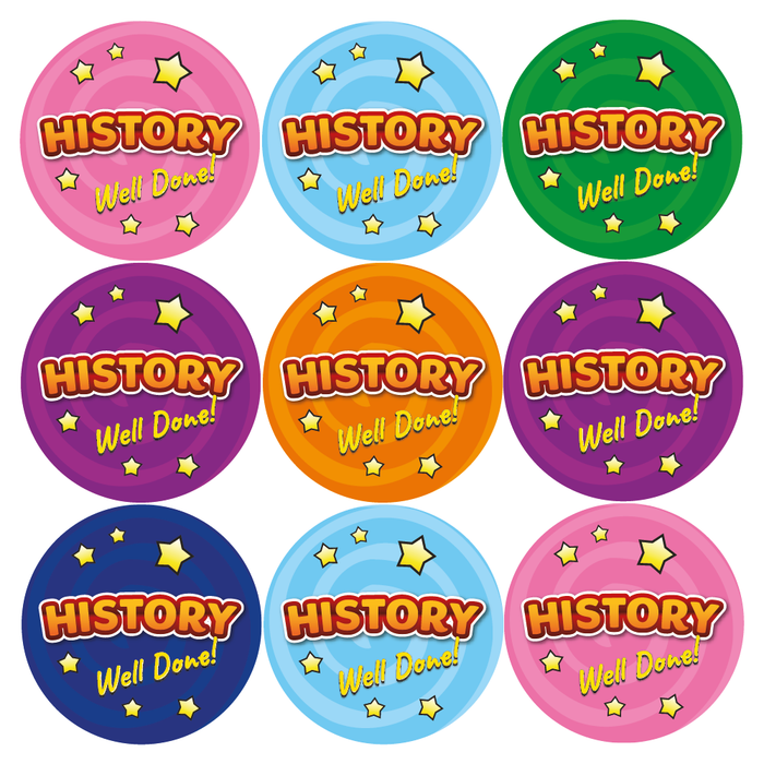 History Well Done! Reward Stickers