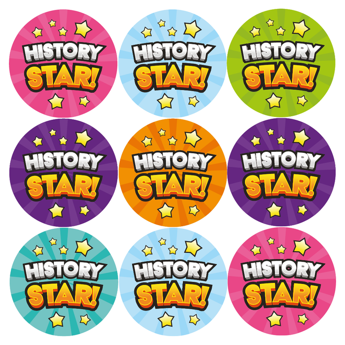 History Star Reward Stickers