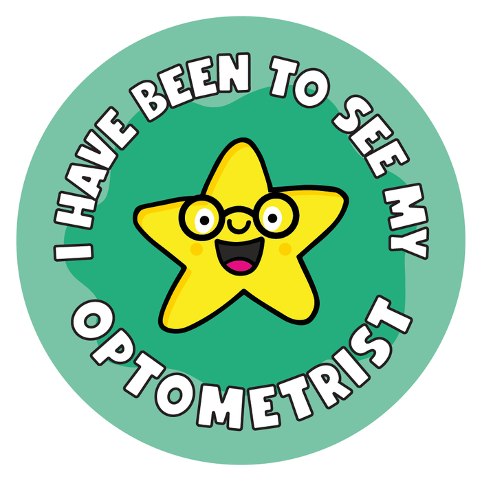 'I Have Been To See My Optometrist' Star Reward Stickers