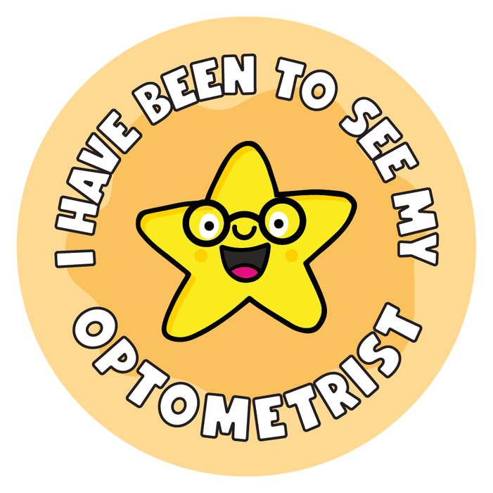 'I Have Been To See My Optometrist' Star Reward Stickers