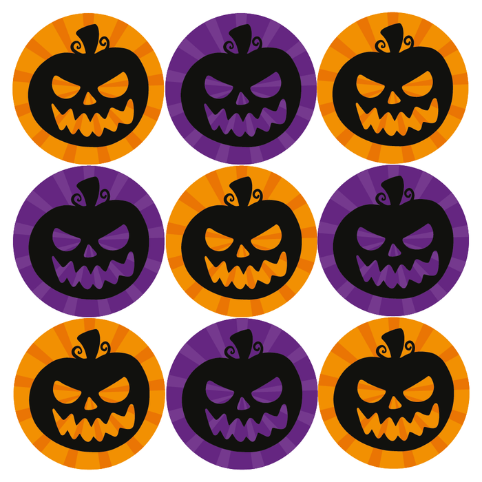 Pumpkin Silhouette Reward Stickers