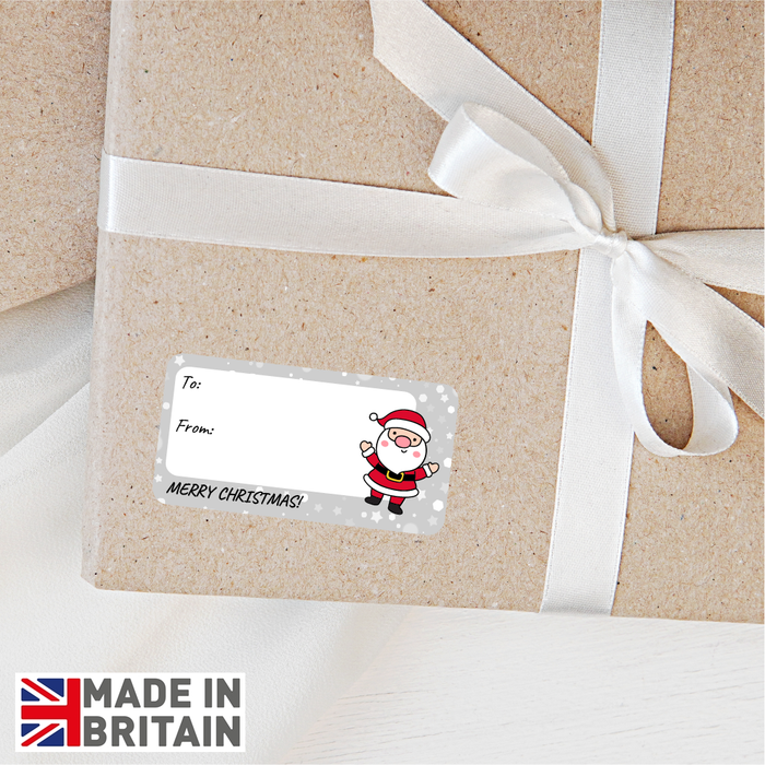 Cute Christmas Present Labels 60mm x 30mm, 72 Stickers