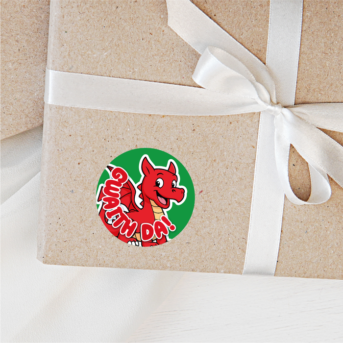 144 Welsh Dragon Praise Words Reward Stickers 30mm Reward Stickers for School Teachers, Parents and Nursery