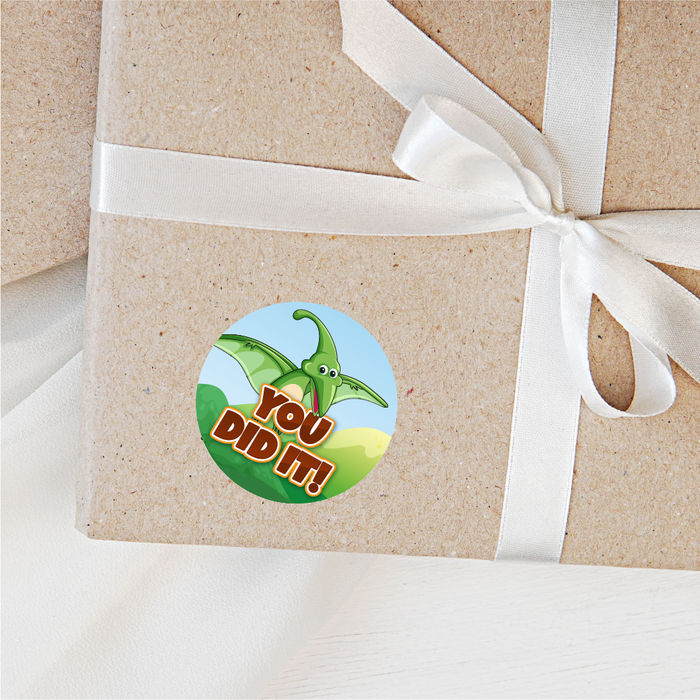 Happy Dinosaurs Praise Words Reward Stickers