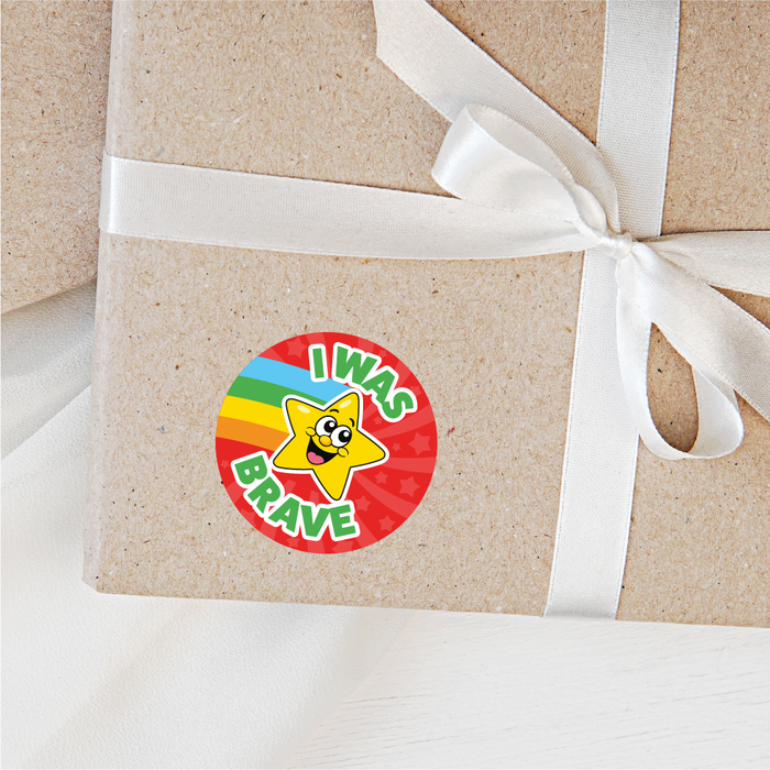 144 Bravery Superstar Rainbow Reward Stickers for School Teachers, Doctors and Nurses 30mm