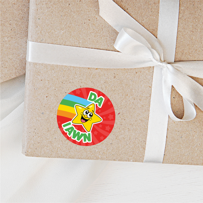 144 Da Iawn Welsh Rainbow Star Reward Stickers for School Teachers and Parents 30mm