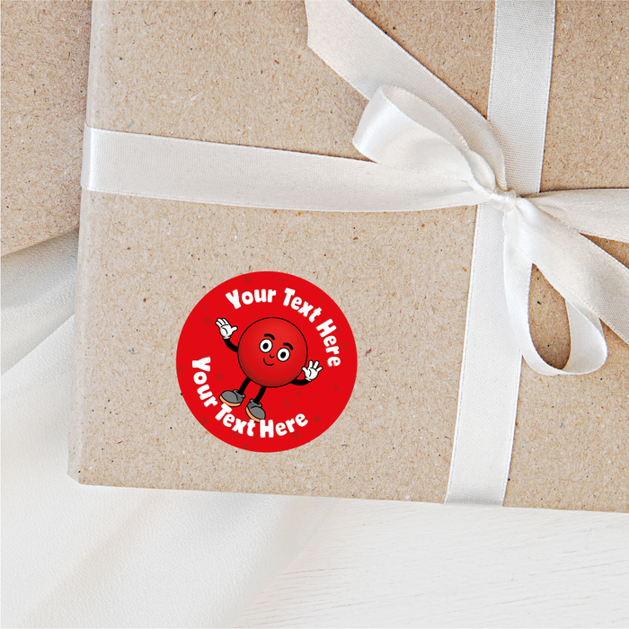 Personalised Happy Red Clown Nose Reward Stickers