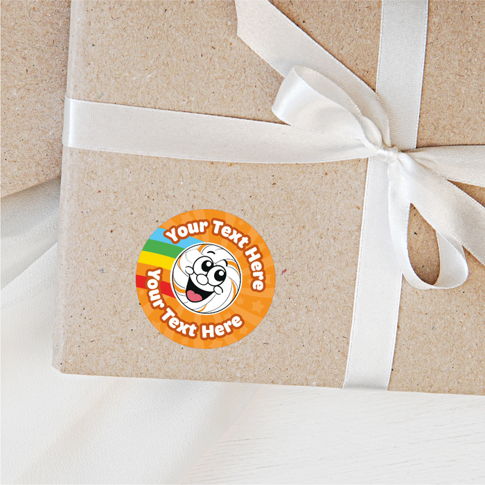 Personalised Smiling Netball Reward Stickers
