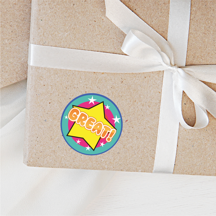 Rainbow and Stars Praise Words Reward Stickers