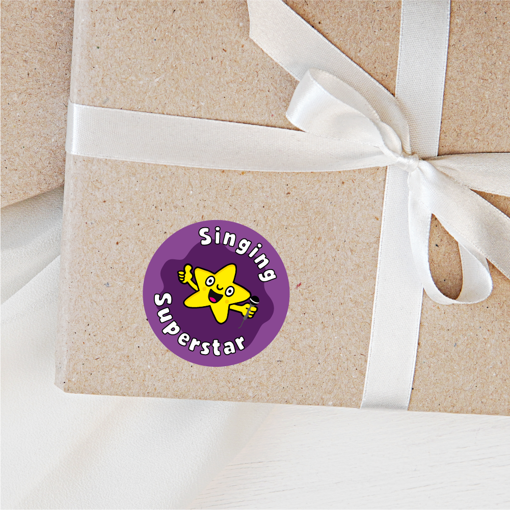 144 Sngng Superstar 30 Mm Reward Stckers For Teachers, Parents And