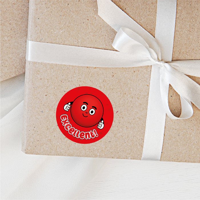 Happy Red Clown Nose Praise Words Reward Stickers