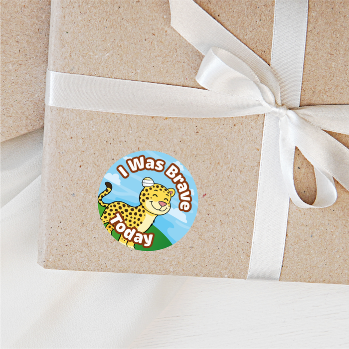 144 Safari Animals Bravery Reward Stickers for Teachers, Parents, Doctors and Nursery 30mm