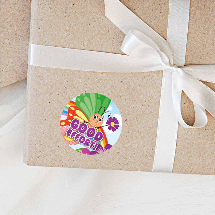 Happy Butterfly Praise Words Reward Stickers