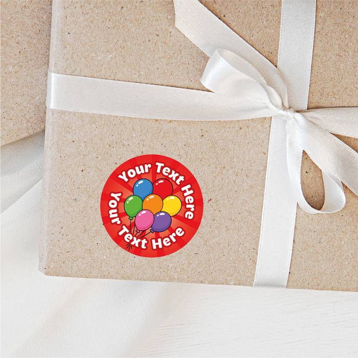 Personalised Birthday Party Balloon Stickers