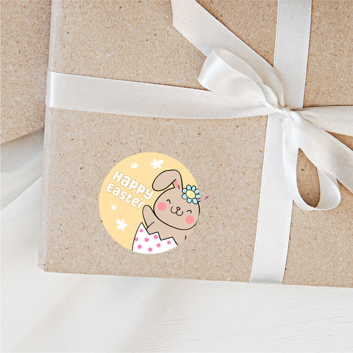 Cute Happy Easter Bunny Stickers