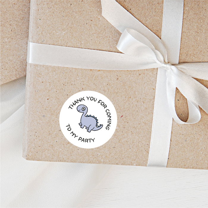 thumbnail image 2 of 24 Personalised Dinosaur Birthday Party Thank You Stickers - Bag / Cone Seals - Ireland 2 of 12