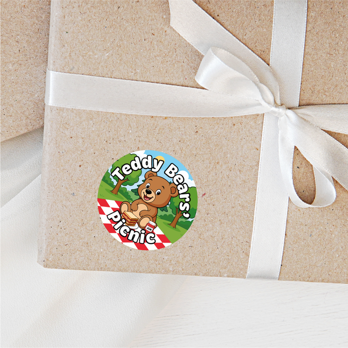 144 Teddy Bears' Picnic Stickers 30mm Reward Stickers for School Teachers, Parents and Party Bags