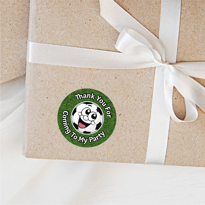 Thank You for Coming to My Party Football Stickers