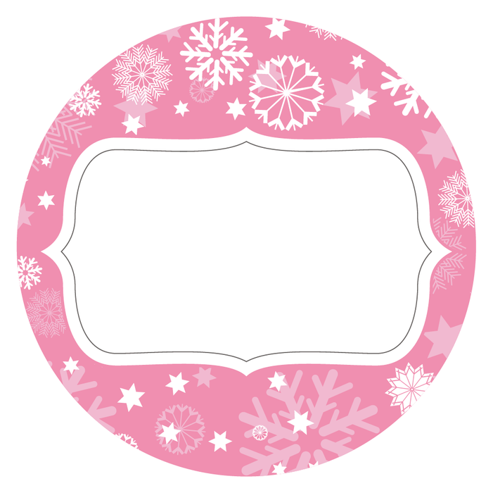 Write-on Pink Christmas Present Labels
