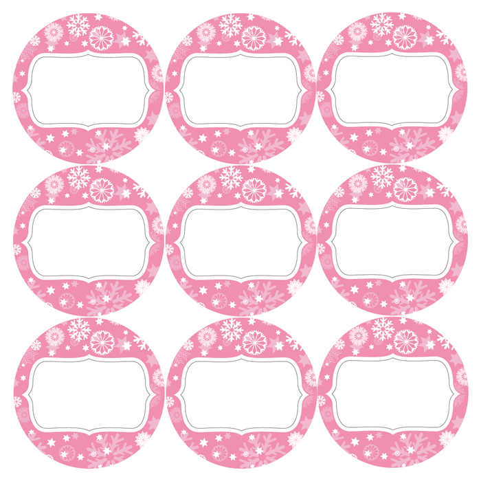 Write-on Pink Christmas Present Labels