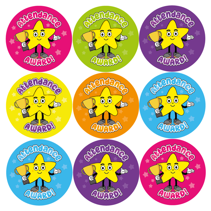 Attendance Award Star Reward Stickers