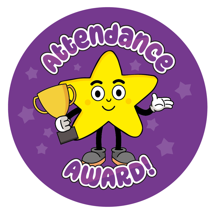 Attendance Award Star Reward Stickers