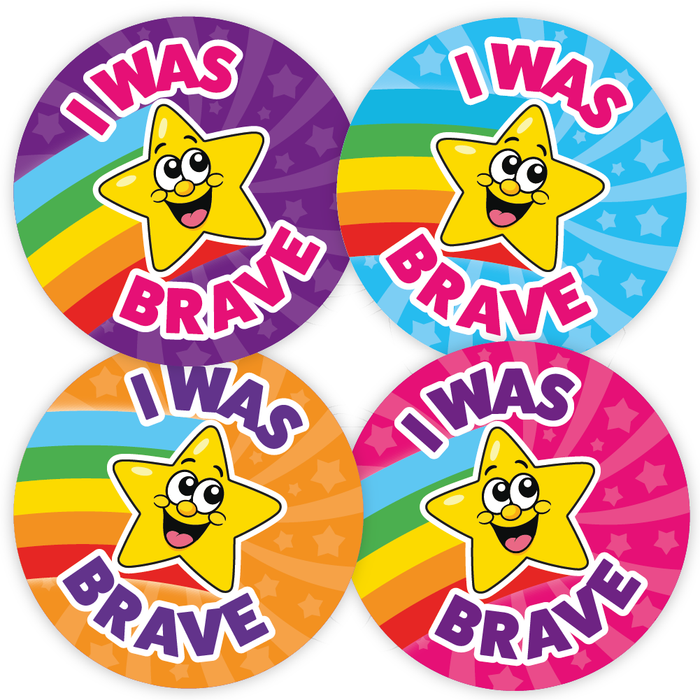 144 Bravery Superstar Rainbow Reward Stickers for School Teachers, Doctors and Nurses 30mm