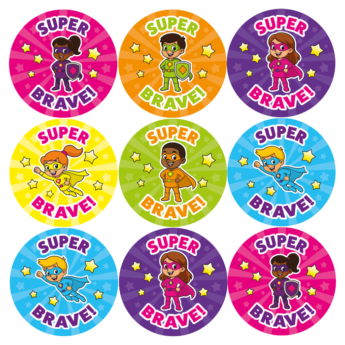 Superhero Bravery Stickers