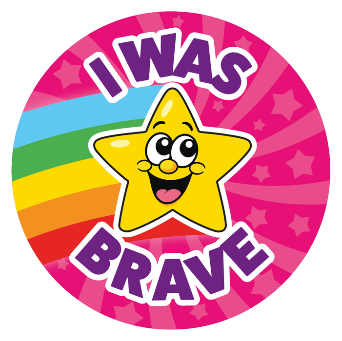 144 Bravery Superstar Rainbow Reward Stickers for School Teachers, Doctors and Nurses 30mm