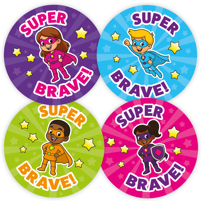 Superhero Bravery Stickers