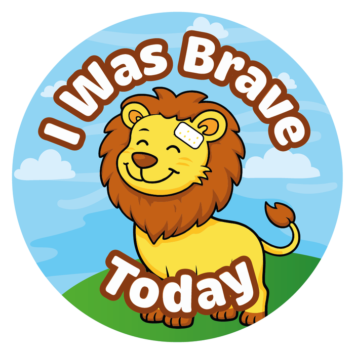 144 Safari Animals Bravery Reward Stickers for Teachers, Parents, Doctors and Nursery 30mm
