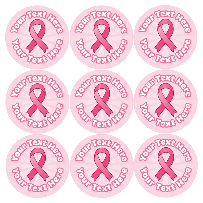 Personalised Breast Cancer Awareness Stickers