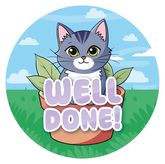 Happy Cats Praise Words Reward Stickers