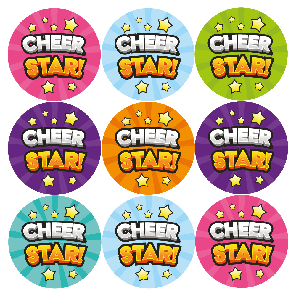 48 Cheer Star Reward Stickers — MyClassroom