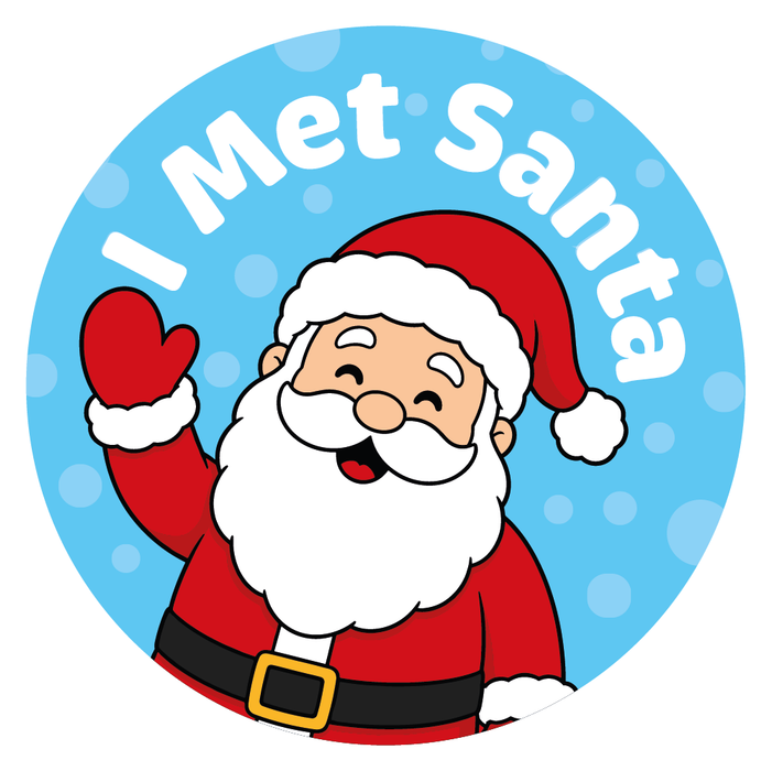 I Met Santa Stickers