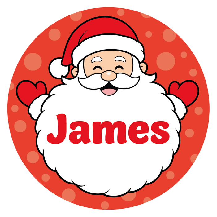 Personalised Santa Christmas Present Name Labels