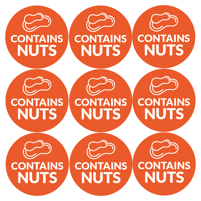 144 Contains Nuts Food Allergy Labels 30mm