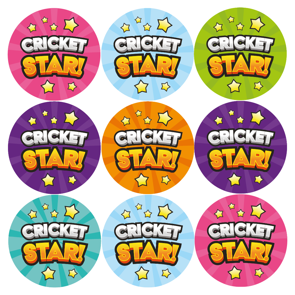 48 Cricket Star Reward Stickers — MyClassroom